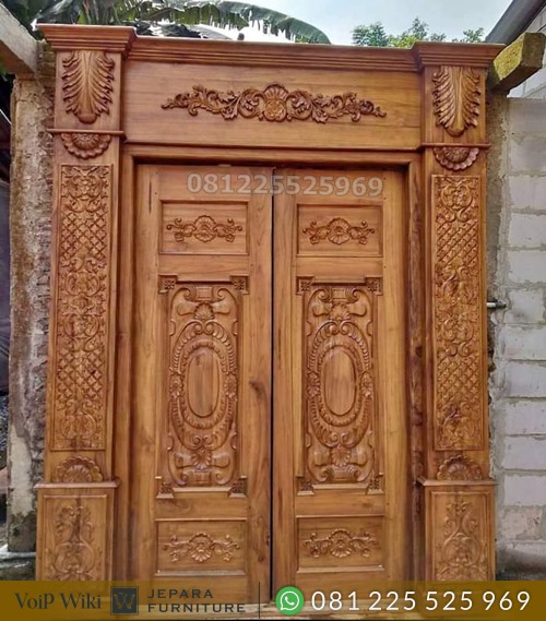 Pintu Rumah Mewah Jati ukir klasik Jepara Terbaik dan Terpercaya di Indonesia