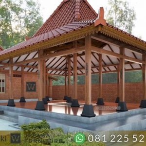 Pendopo Rumah Kayu Jati Adat Jawa